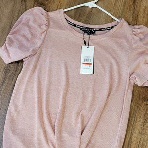 DKNY pink puffed sleeved t-shirt size xs